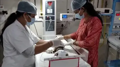 Infant Buried Living in India Struggles for Survival