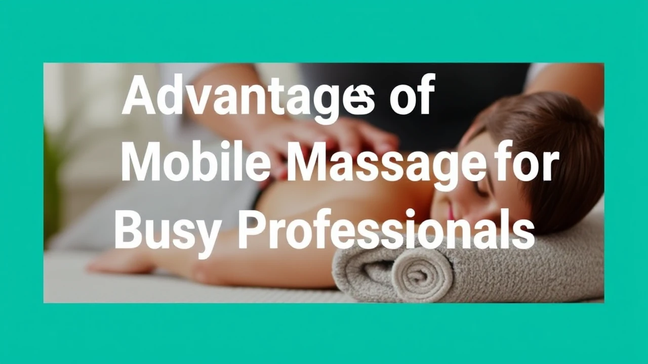 Advantages of Mobile Massage for Busy Professionals